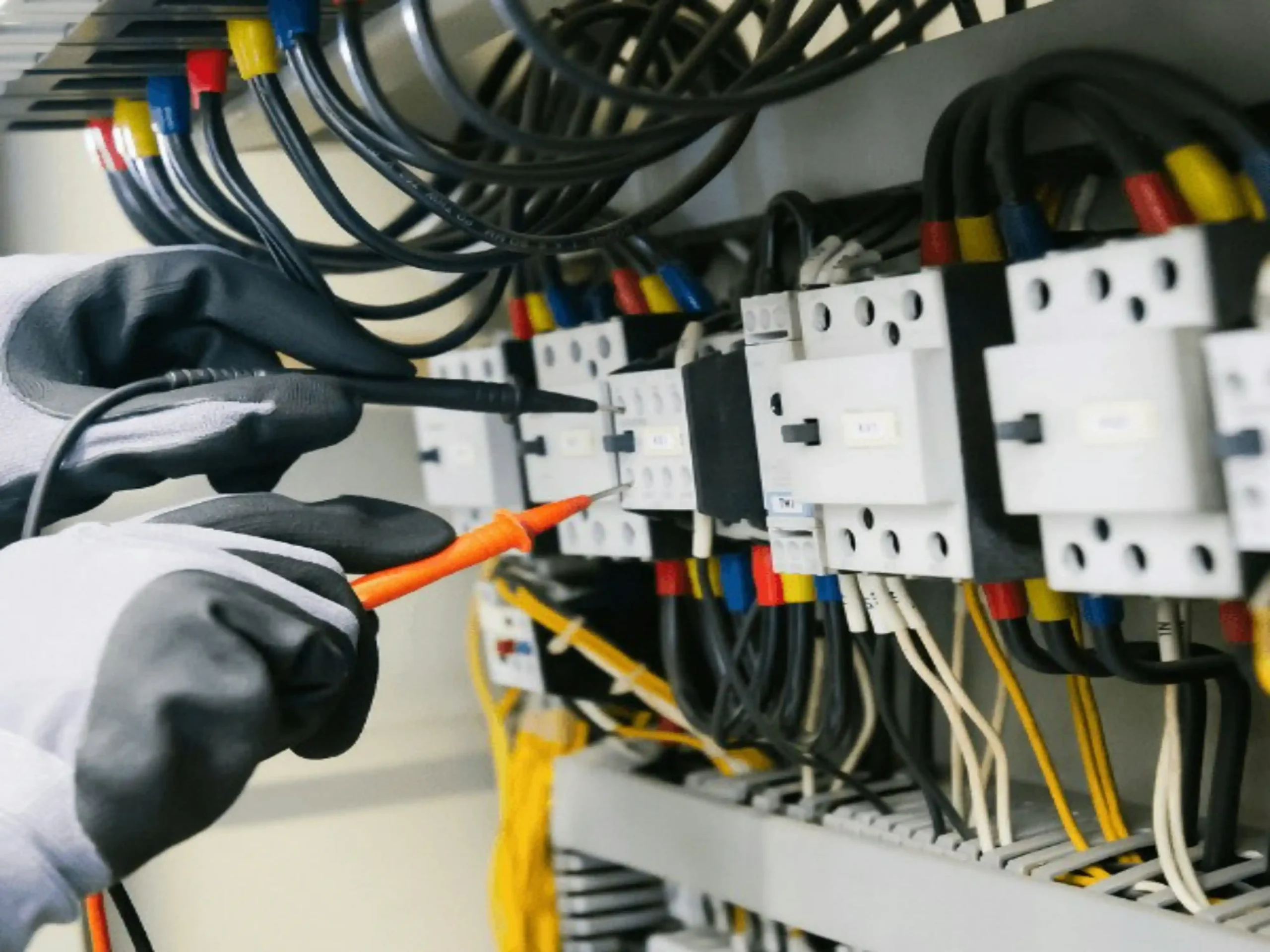 Registered electrical contractor testing an electrical installation in Dublin