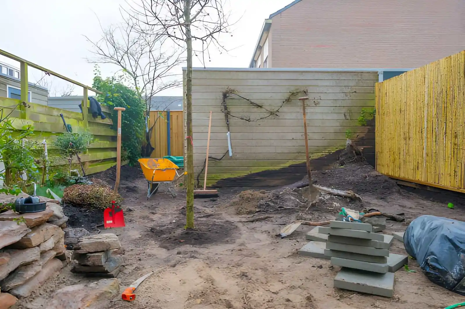 Completed garden landscaping project in Dublin