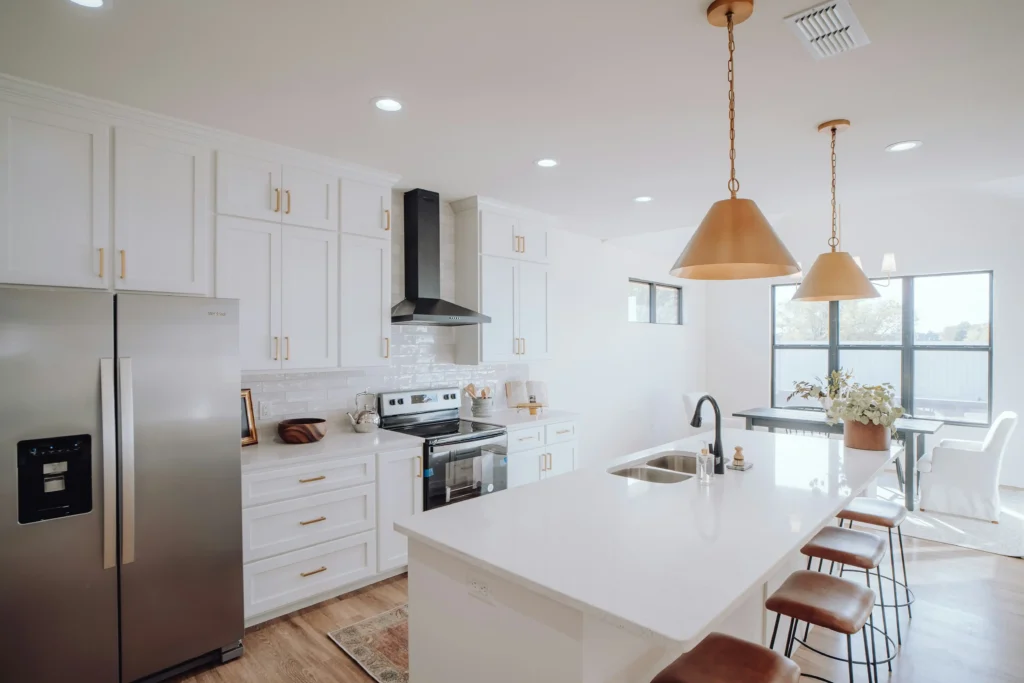 Bright new fitted kitchen with island in Dublin
