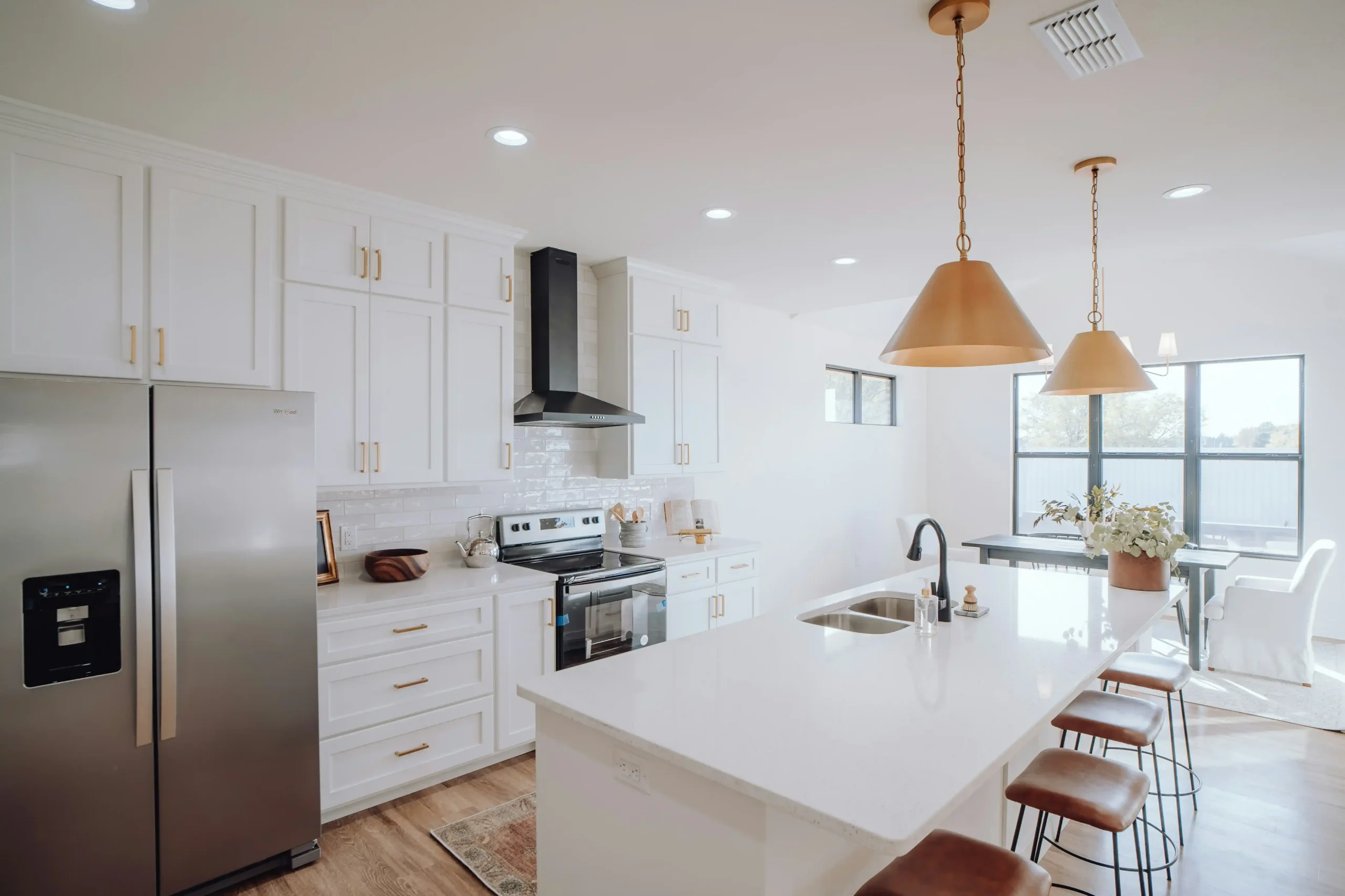Bright new fitted kitchen with island in Dublin
